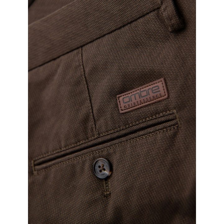 Vyriškos rudos chino kelnės, regular fit