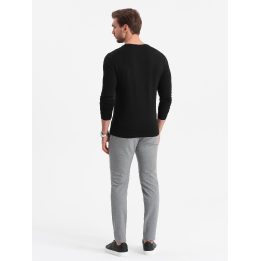 Vyriški juodi slim fit marškinėliai ilgomis rankovėmis, 2 vnt.