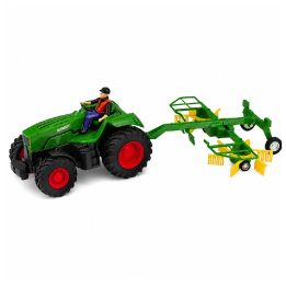 Nuotoliniu būdu valdomas žaislinis ūkinis traktorius su grėbliu, 1:24