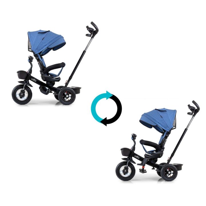 Milly Mally Movi 5 viename triratukas su pasukama sėdyne, denim