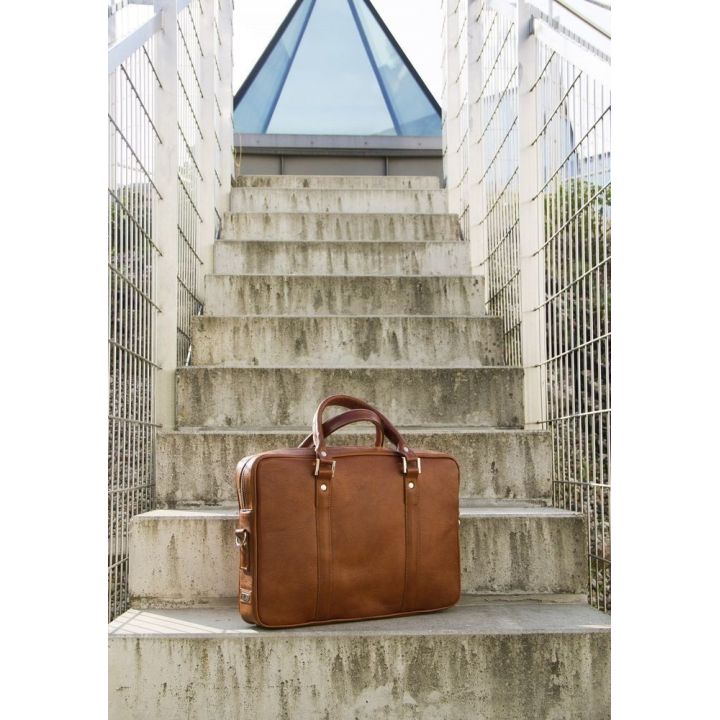 Laptop bag Solier SL25 vintage brown