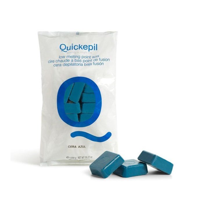 QUICKEPIL kietasis depiliacijos vaškas be juostelių, mėlynas, 1 kg