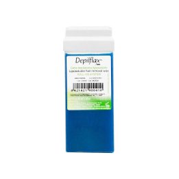 DEPILFLAX 100 depiliacijos vaškas į ritinėlį su azulenu 110 g