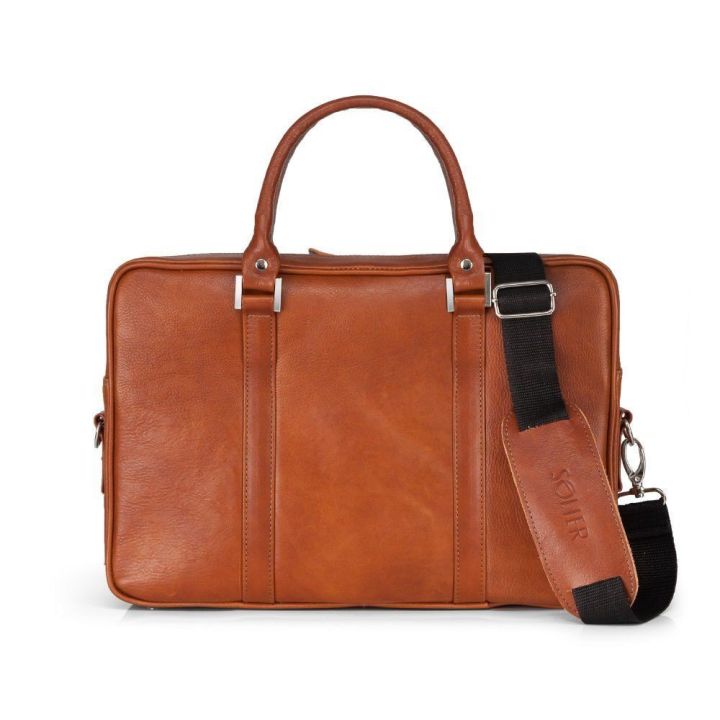 Laptop bag Solier SL25 vintage brown