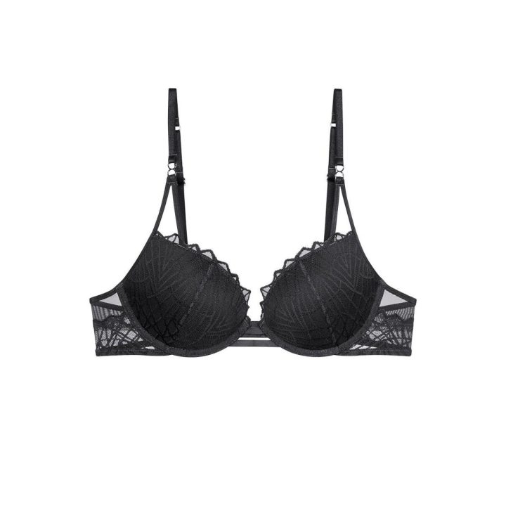Juoda push-up liemenėlė Triumph