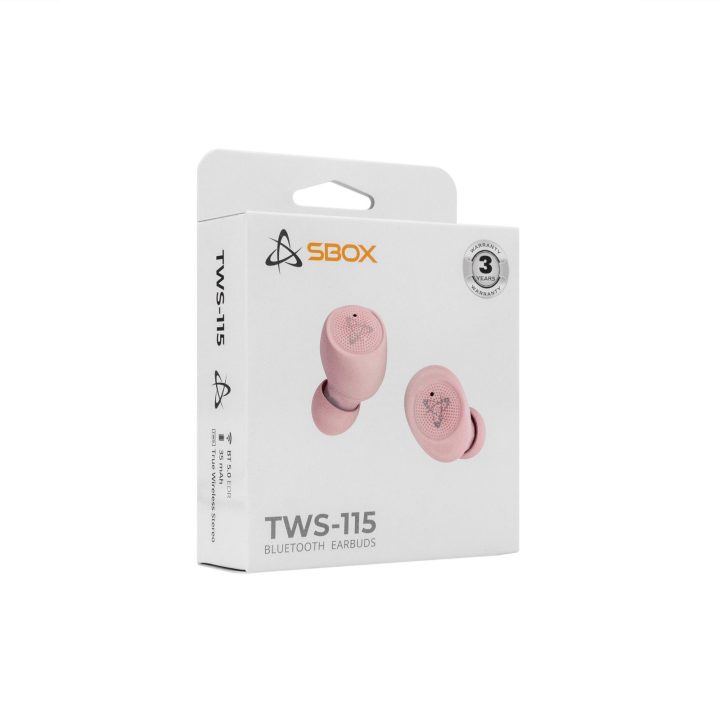 Sbox EB-TWS115 Bluetooth ausinės, rožinės