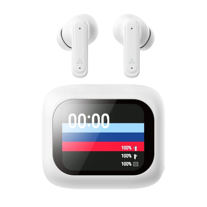 Sbox EB-TWS08-W belaidės ausinės su jutikliniu ekranu, baltos