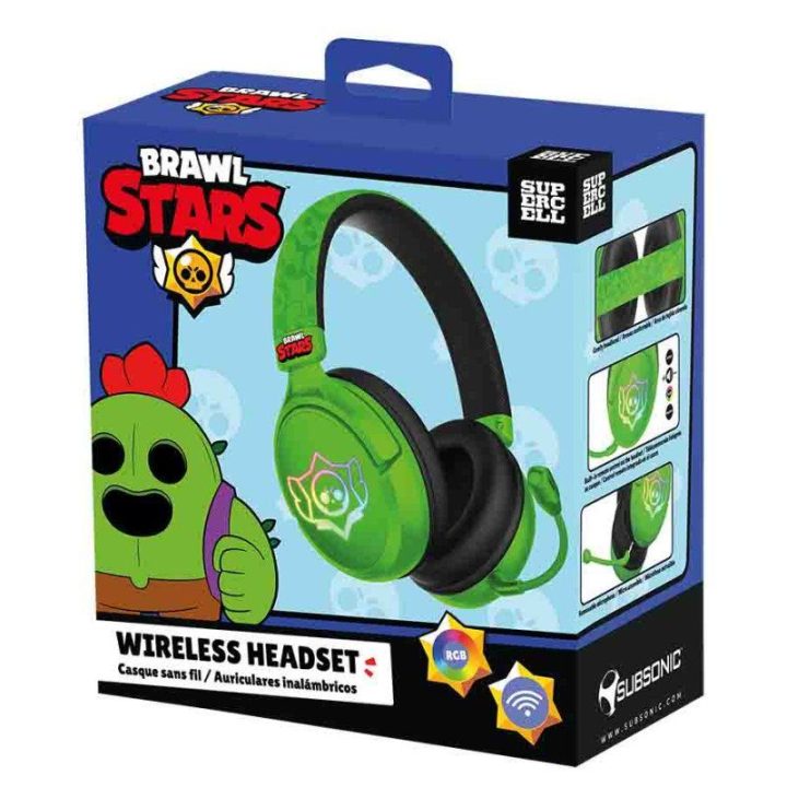 Subsonic belaidės žaidimų ausinės Brawl Stars Skull
