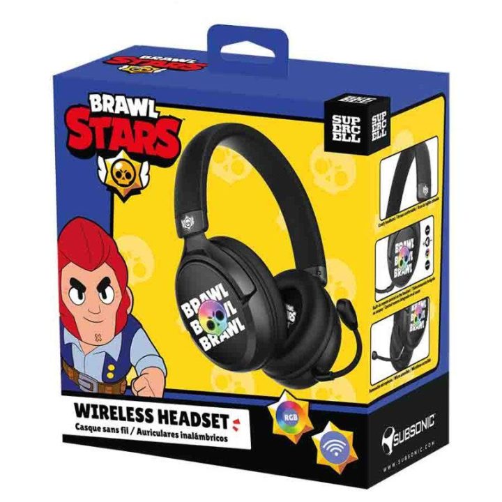 PAVADINIMAS: Subsonic belaidės žaidimų ausinės Brawl Stars Brawl APRAŠYMAS: Belaidės žaidimų ausinės su mikrofonuBelaidės „Subso