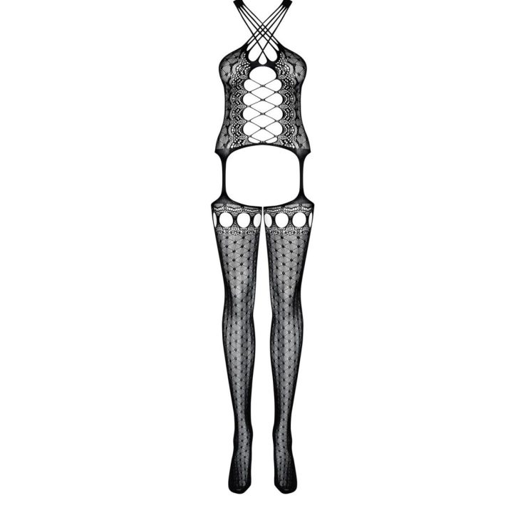 Juodas bodystocking Obsessive