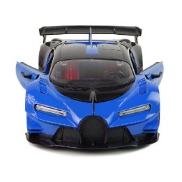 Mėlynas nuotoliniu būdu valdomas žaislinis sportinis automobilis su LED žibintais
