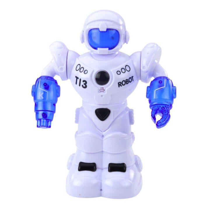 Interaktyvus robotas su nuotolinio valdymo pultu, šviesomis ir garsais