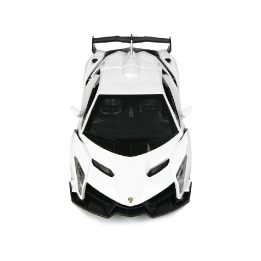 Baltas nuotoliniu būdu valdomas sportinis automobilis Lamborghini Veneno 1:24