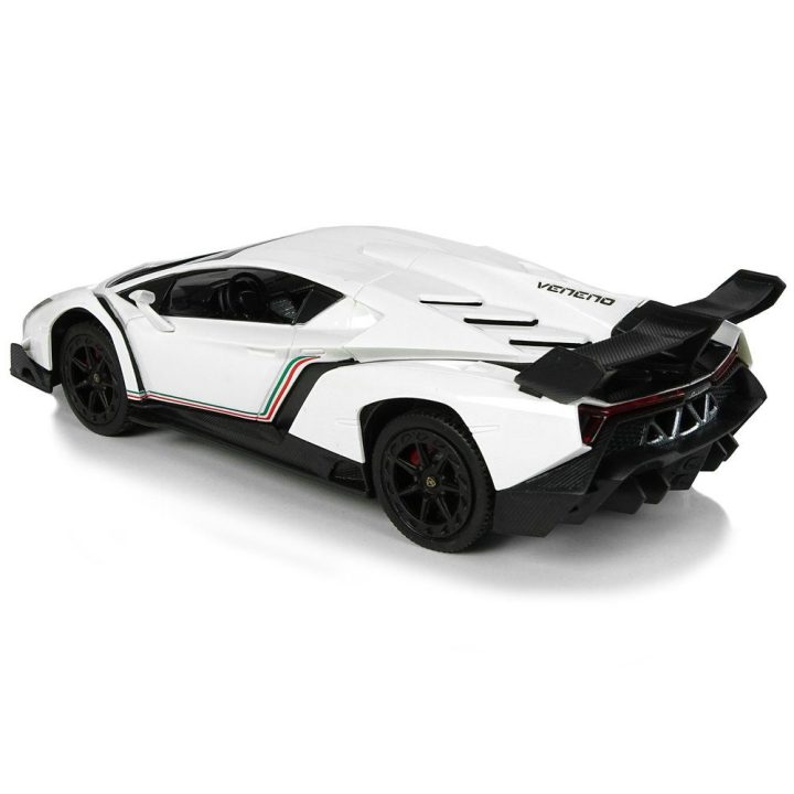 Baltas nuotoliniu būdu valdomas sportinis automobilis Lamborghini Veneno 1:24