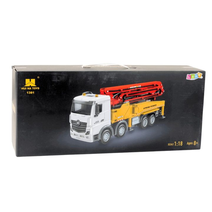 Geltonas nuotoliniu būdu valdomas betono maišytuvas HUI NA 1:18