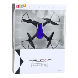 Mėlynas nuotoliniu būdu valdomas dronas Falcon su 6 ašių giroskopu