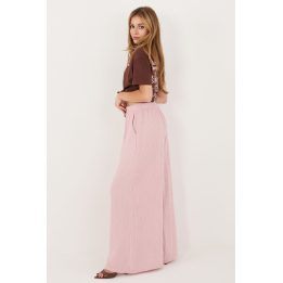 Rožinės muslino kelnės Italy Moda