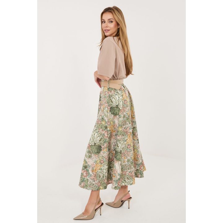 Gėlėtas midi sijonas Italy Moda