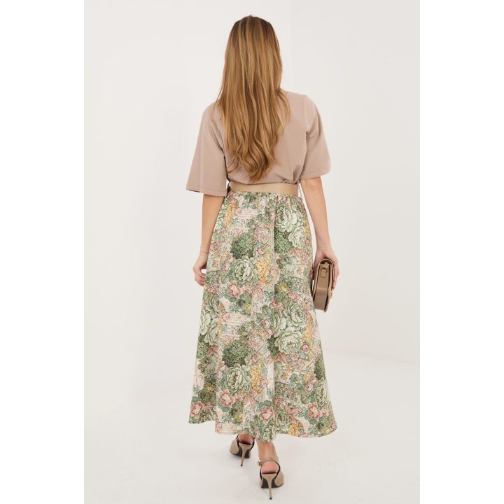 Gėlėtas midi sijonas Italy Moda