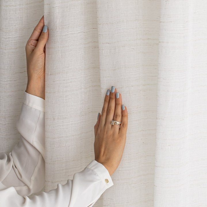 Lininė užuolaida Restilo 140 × 250 cm, natūralios spalvos