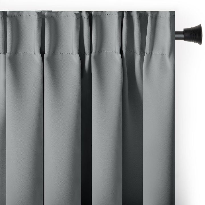 Pilkos užuolaidos su kilpomis Blackout AmeliaHome 200 × 270 cm