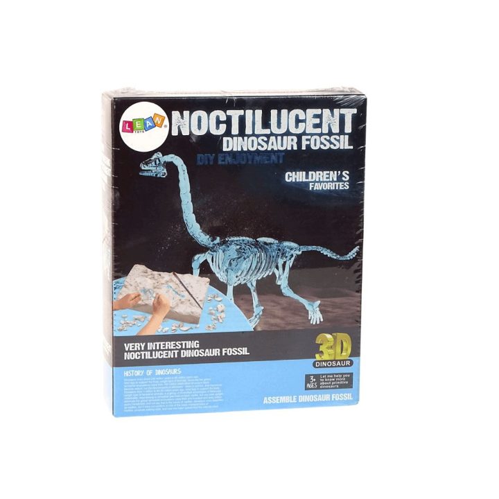 Dinozauro archeologinis kasimo rinkinys 3D Brachiozauras, švytintis tamsoje