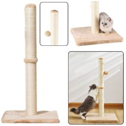 Šviesiai rudas kačių draskymo stulpas-toweris, 80 cm