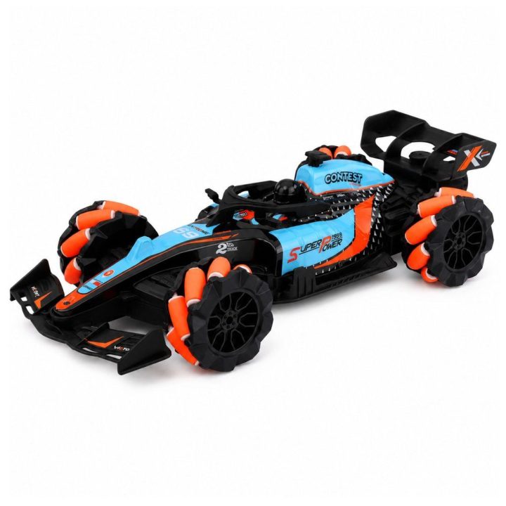Žaislinis RC automobilis su 360° apsisukimu, 4WD ir šviesomis, 1:14