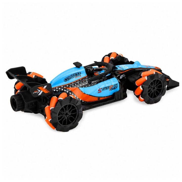 Žaislinis RC automobilis su 360° apsisukimu, 4WD ir šviesomis, 1:14