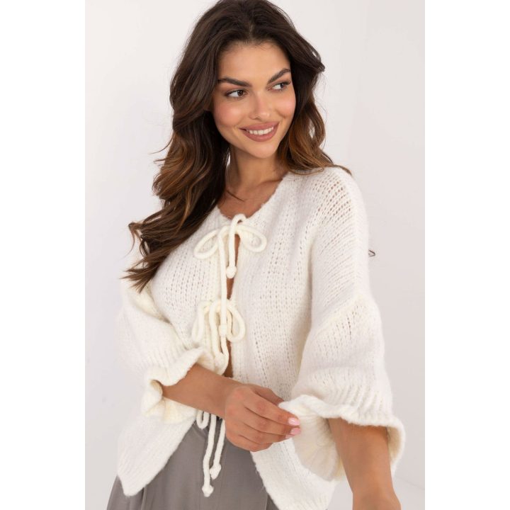 Susegamas megztinis su raišteliais Italy Moda