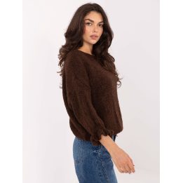 Tamsiai rudas megztinis oversize