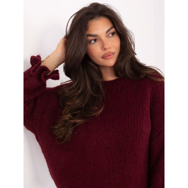 Bordo oversize megztinis
