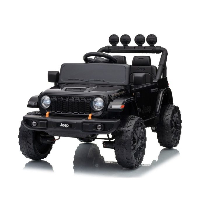 Juodas akumuliatorinis automobilis Jeep Rubicon DK-JWR558 24V