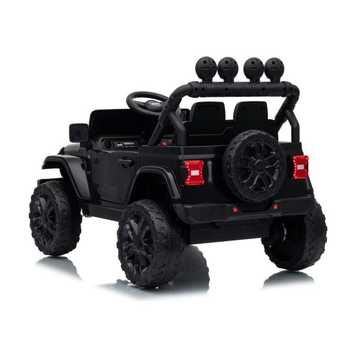 Juodas akumuliatorinis automobilis Jeep Rubicon DK-JWR558 24V