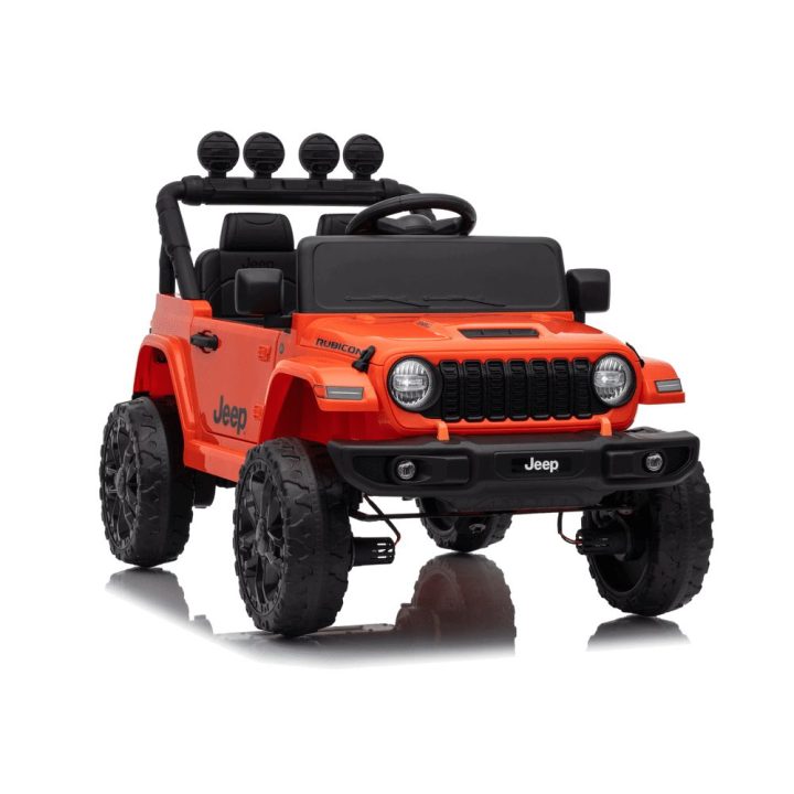 Oranžinis akumuliatorinis džipas Jeep Rubicon DK-JWR558 24V