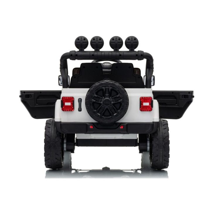 Baltas akumuliatorinis Jeep Rubicon DK-JWR558 24 V automobilis