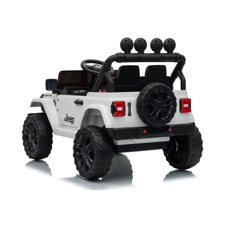 Baltas akumuliatorinis Jeep Rubicon DK-JWR558 24 V automobilis