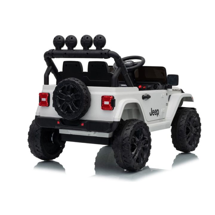 Baltas akumuliatorinis Jeep Rubicon DK-JWR558 24 V automobilis