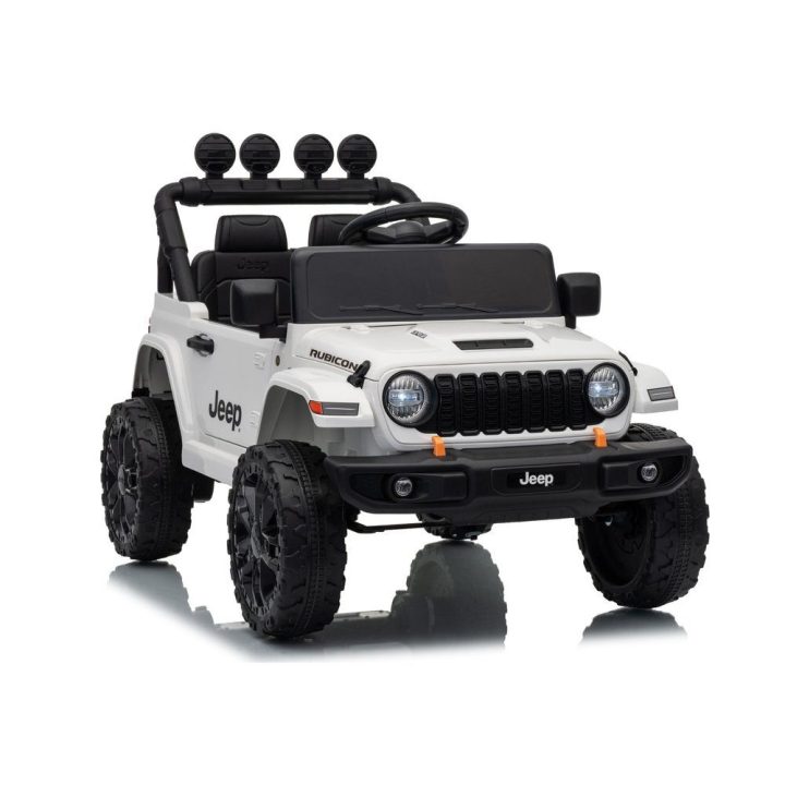 Baltas akumuliatorinis Jeep Rubicon DK-JWR558 24 V automobilis