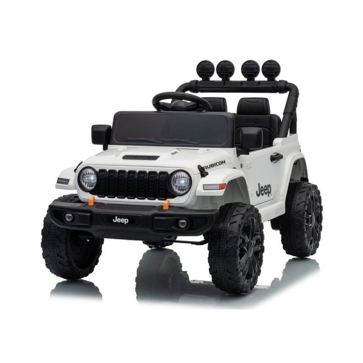 Baltas akumuliatorinis Jeep Rubicon DK-JWR558 24 V automobilis