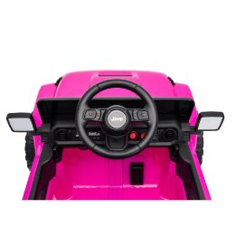 Rožinė akumuliatorinė transporto priemonė Jeep Rubicon DK-JWR558 24V