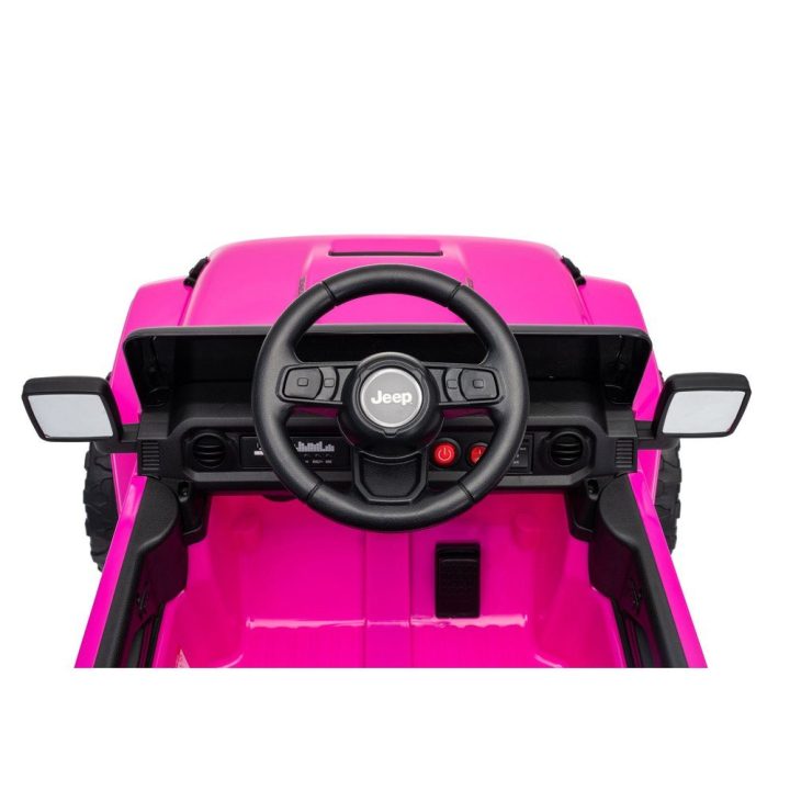 Rožinė akumuliatorinė transporto priemonė Jeep Rubicon DK-JWR558 24V