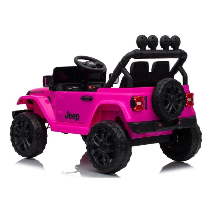 Rožinė akumuliatorinė transporto priemonė Jeep Rubicon DK-JWR558 24V