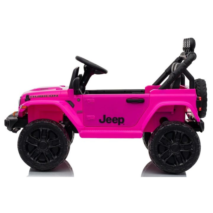 Rožinė akumuliatorinė transporto priemonė Jeep Rubicon DK-JWR558 24V