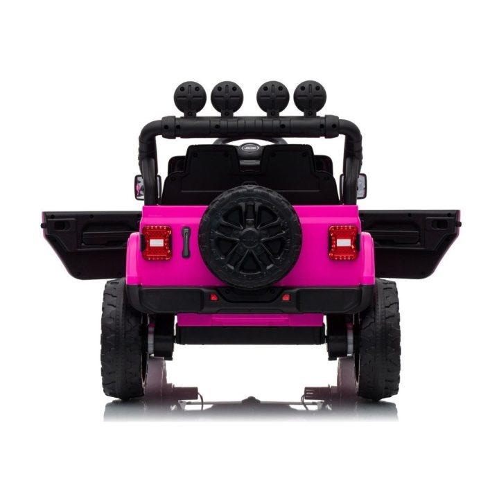 Rožinė akumuliatorinė transporto priemonė Jeep Rubicon DK-JWR558 24V