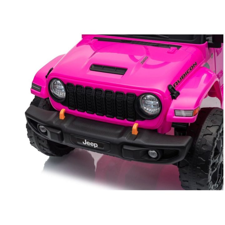 Rožinė akumuliatorinė transporto priemonė Jeep Rubicon DK-JWR558 24V