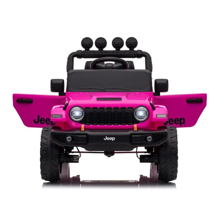 Rožinė akumuliatorinė transporto priemonė Jeep Rubicon DK-JWR558 24V