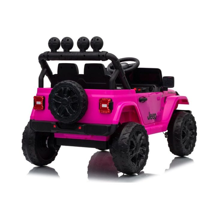 Rožinė akumuliatorinė transporto priemonė Jeep Rubicon DK-JWR558 24V