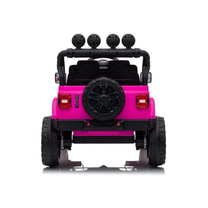Rožinė akumuliatorinė transporto priemonė Jeep Rubicon DK-JWR558 24V