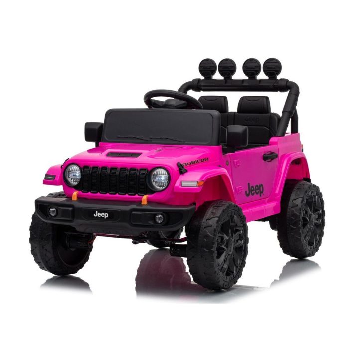 Rožinė akumuliatorinė transporto priemonė Jeep Rubicon DK-JWR558 24V
